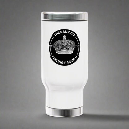 Stainless Steel Travel Mug - Fueling Passion With A Handle, 14oz